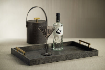product image for Norbury Long Shagreen Leather Bar Tray 94