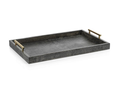 product image for Norbury Long Shagreen Leather Bar Tray 24