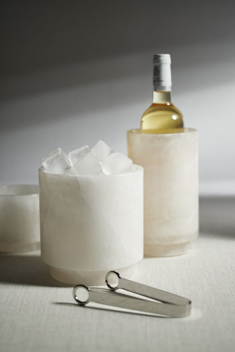 media image for Trapani Polished Alabaster Stone Ice Bucket 20