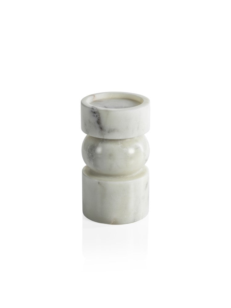 media image for Marrakesh Marble Pillar Candle Holders - Set of 2 293
