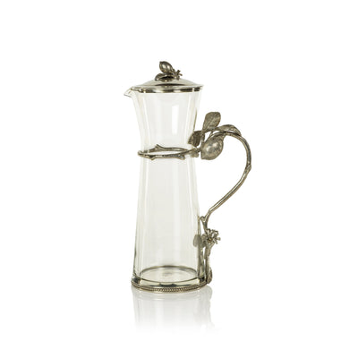 product image for amalfi tall lemon pewter w glass pitcher with lid by zodax th 1659 1 12