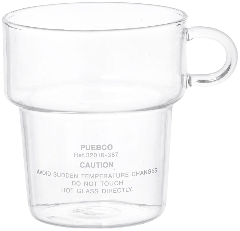 media image for borosilicate glass mug deep stacking design by puebco 14 267