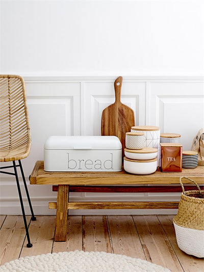 product image for Metal Bread Bin in White design by BD Edition 16