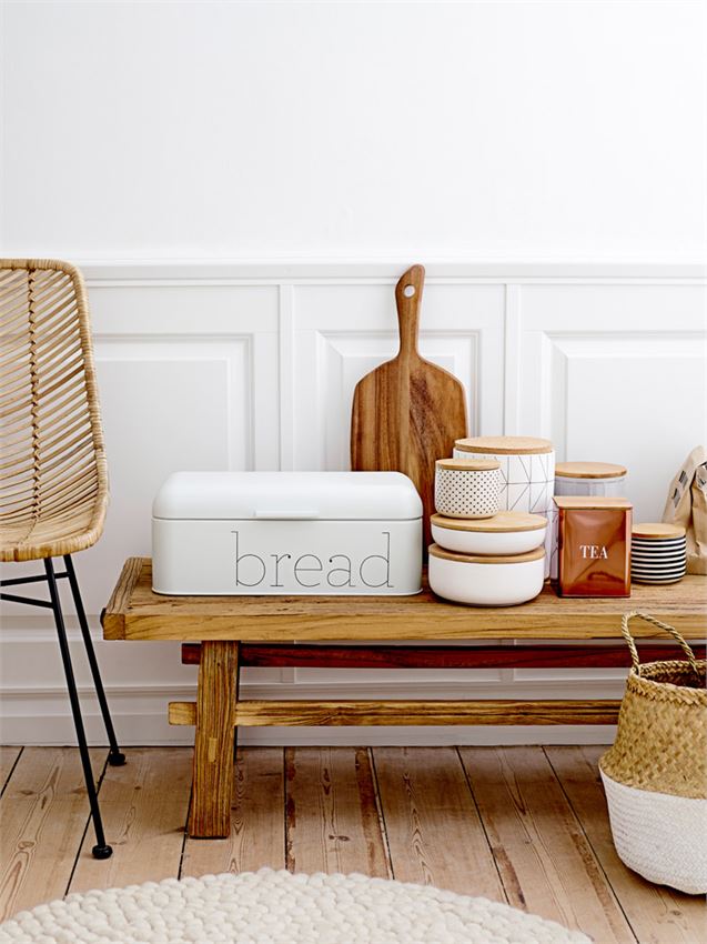 media image for Metal Bread Bin in White design by BD Edition 259