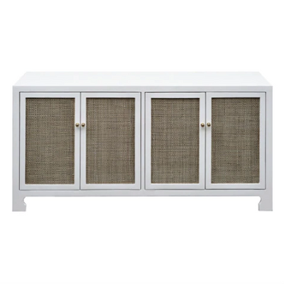 product image of four door cane cabinet with brass hardware in various colors 1 54