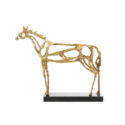 product image for Arabian Horse Statue in Gold 22