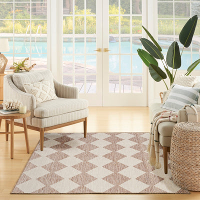 product image for Positano Indoor Outdoor Beige Geometric Rug By Nourison Nsn 099446938299 9 88