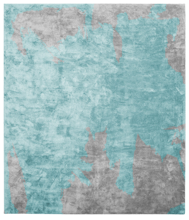 media image for Action Caccia Hand Knotted Rug in Blue design by Second Studio - BURKE DECOR 231