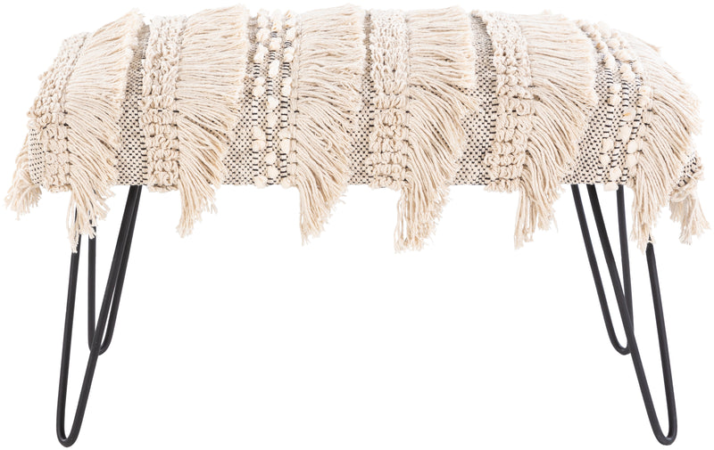 media image for Adilah ADH-001 Upholstered Bench in Cream & Black by Surya 260