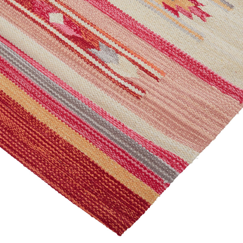 media image for Galvin Flatweave Red and Ivory Rug by BD Fine Corner Image 1 256