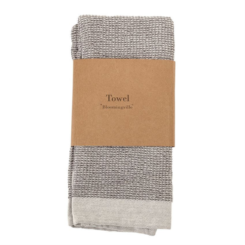 media image for Set of 2 Cotton Waffle Weave Kitchen Towels in Grey 225