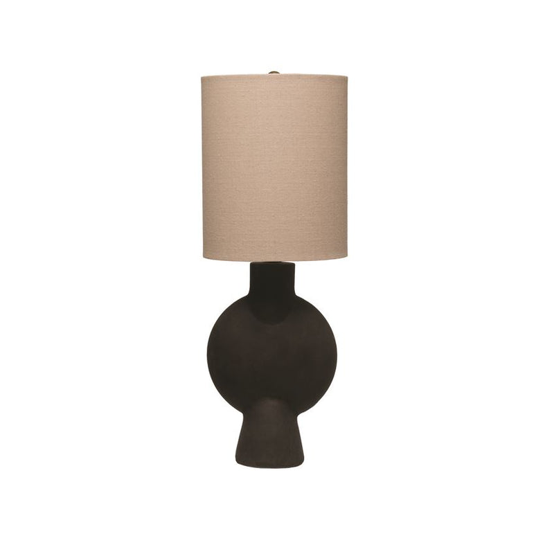 media image for matte black terracotta table lamp 1 295