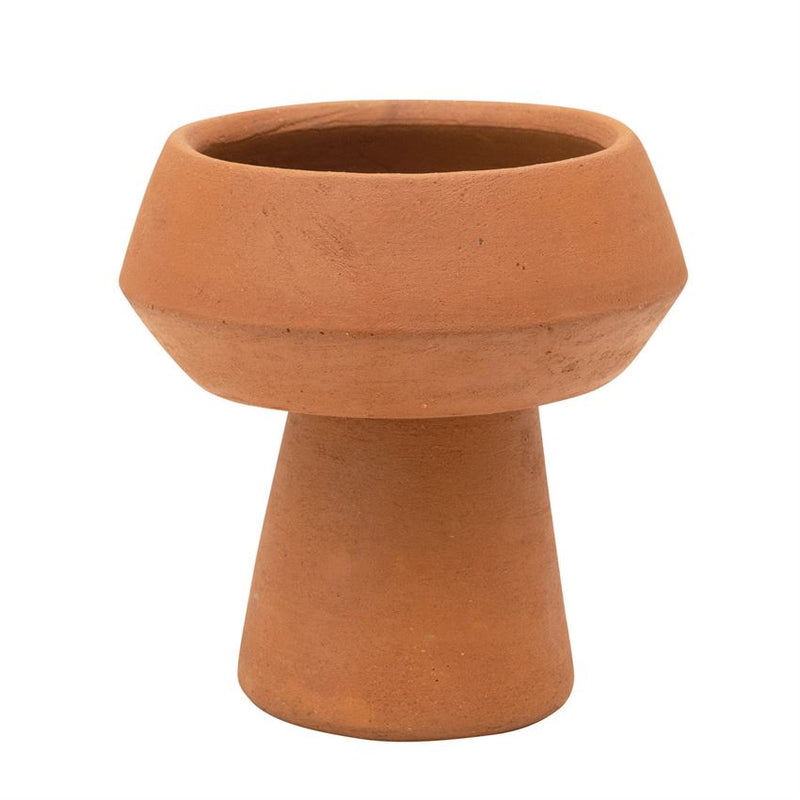 media image for handmade terra cotta footed vase 1 288