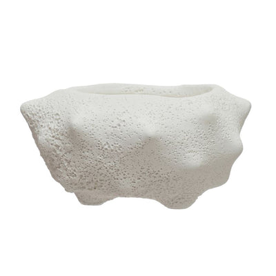 product image for distressed white volcano glaze planter 1 0