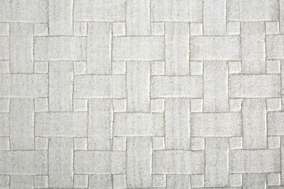 product image for Tatem Hand Woven Linear White Rug 2 42