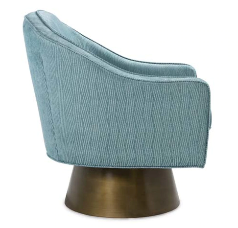 media image for Modern Swivel Chair with Bronze Base in Various Colors 268