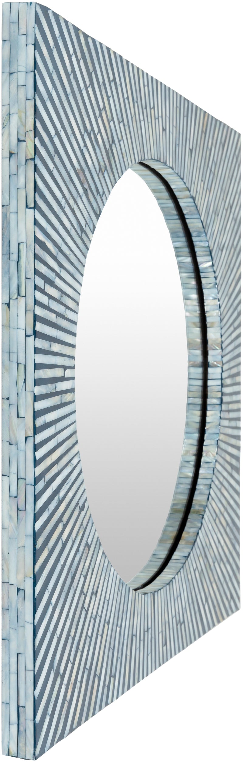 media image for Avondale AVD-001 Square Mirror in Blue and Ivory by Surya 242