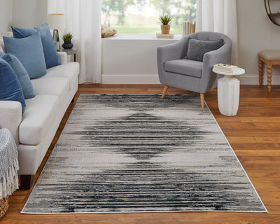 product image for Orin Diamond Black/Silver/Taupe Rug 8 35