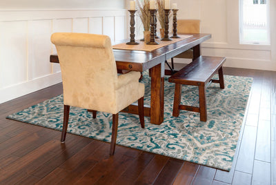 product image for Arsene Teal and Ivory Rug by BD Fine Roomscene Image 1 97