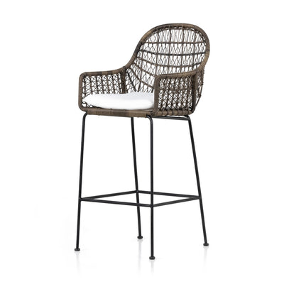 product image for Bandera Outdoor Bar/Counter Stool w/Cushion in Various Colors Flatshot Image 1 1