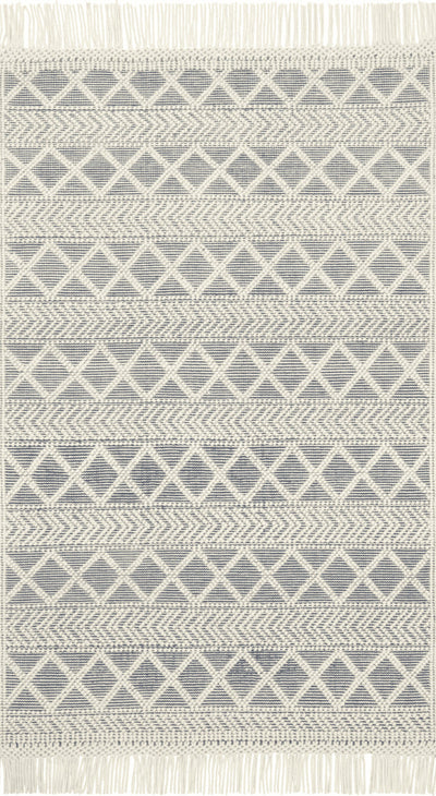 product image for Holloway Hand Woven Navy / Ivory Rug Flatshot Image 1 29