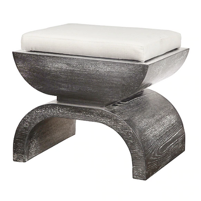 product image of stool with white linen cushion in various colors 1 584