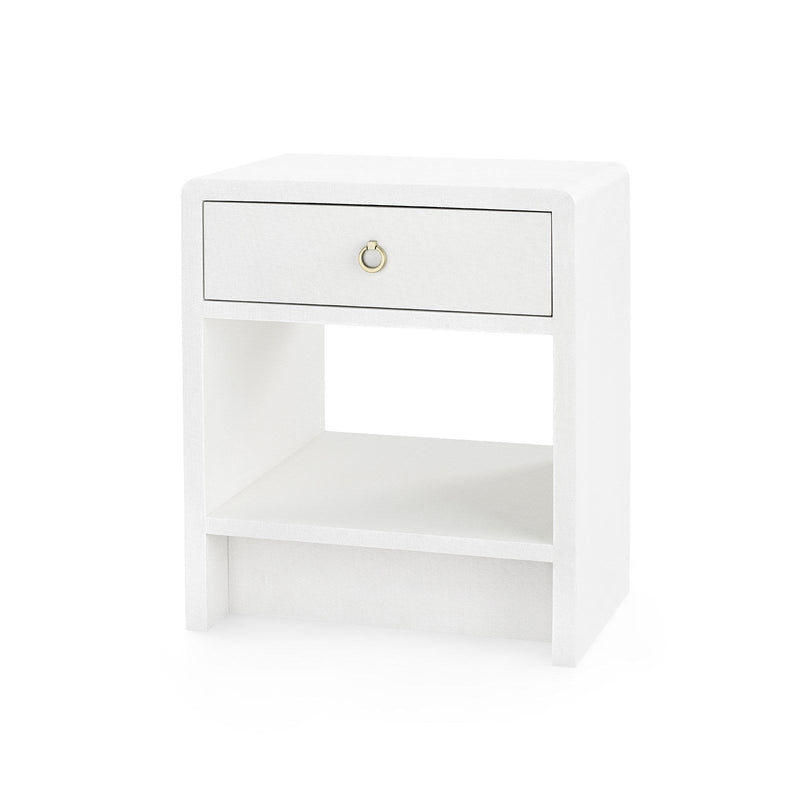 media image for Benjamin Linen 1-Drawer Side Table in Various Colors by Bungalow 5 290