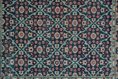product image for Bashyr Hand Knotted Teal and Red Rug by BD Fine Texture Image 1 22