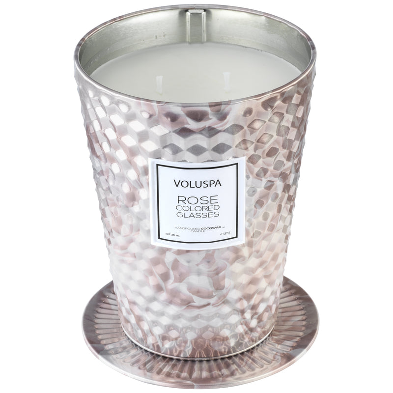 media image for 2 Wick Tin Table Candle in Rose Colored Glasses design by Voluspa 264