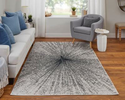 product image for Orin Abstract Ivory/Gray/Blue Rug 8 50