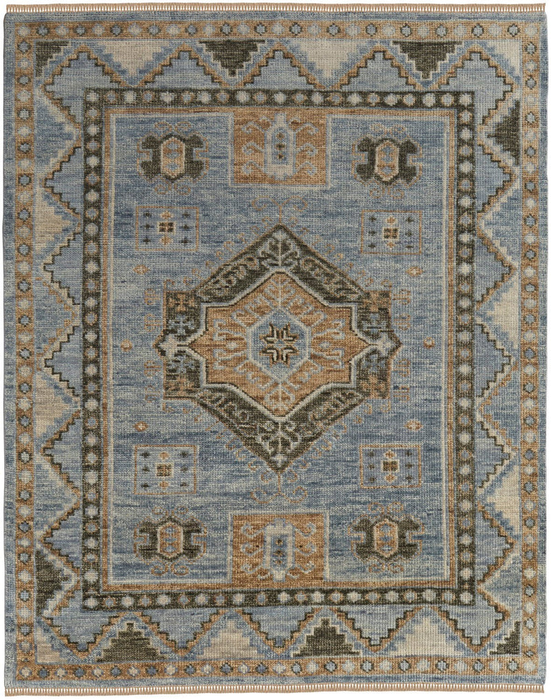 media image for foxboro traditional medallion hand knotted blue green rug by bd fine filr6935blugrnh00 1 275