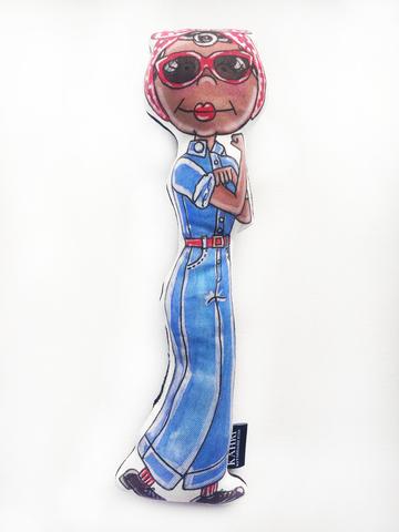 product image for little african american rosie the riveter doll 1 12