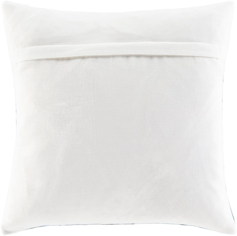 media image for Balliano BLN-003 Woven Square Pillow in White & Teal by Surya 249