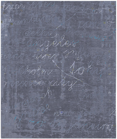 product image of Buenos Aires / Tokyo Hand Knotted Rug in Blue design by Second Studio 58