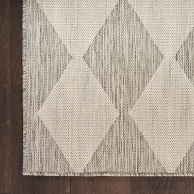 product image for Positano Indoor Outdoor Light Grey Geometric Rug By Nourison Nsn 099446938473 3 53