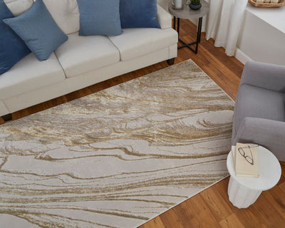 product image for Tripoli Abstract Ivory/Taupe/Gold Rug 10 20