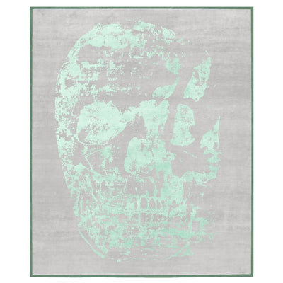 product image of copertino skull hand knotted green rug by by second studio cl230 411x73 1 527