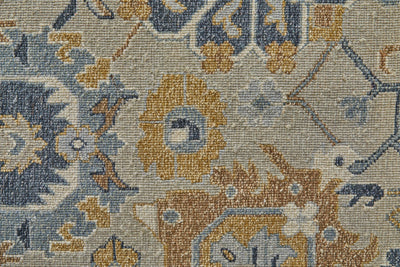 product image for Aleska Oriental Blue/Brown/Gray Rug 5 77