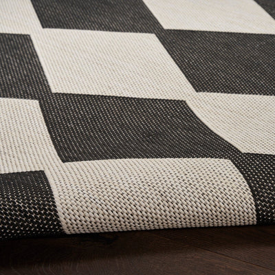 product image for Positano Indoor Outdoor Black Geometric Rug By Nourison Nsn 099446938114 5 30