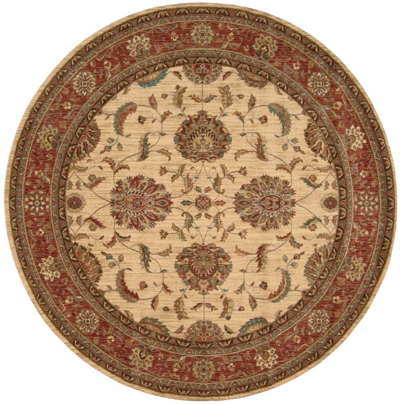 media image for living treasures ivory red rug by nourison nsn 099446670373 2 279