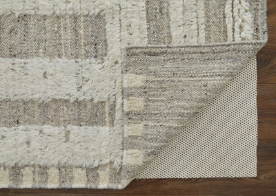 product image for saena linear contemporary hand woven ivory gray rug by bd fine ashr8909ivygryp00 6 60