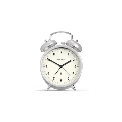 product image of charlie bell alarm clock in burnished stainless steel design by newgate 1 512