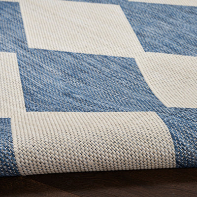 product image for Positano Indoor Outdoor Navy Blue Geometric Rug By Nourison Nsn 099446938541 5 33