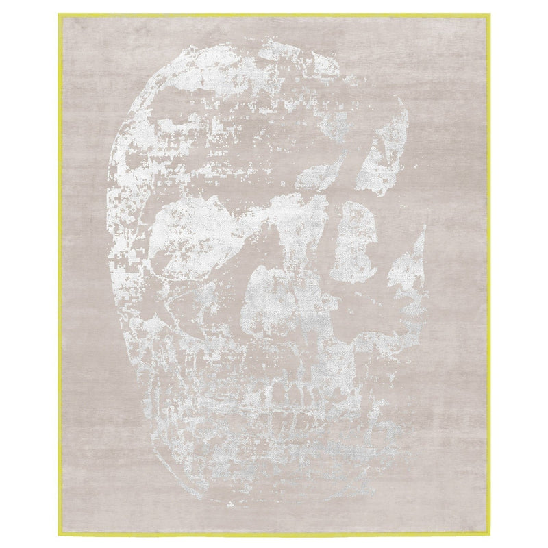 media image for copertino skull hand knotted silver rug by by second studio cl229 411x73 1 257