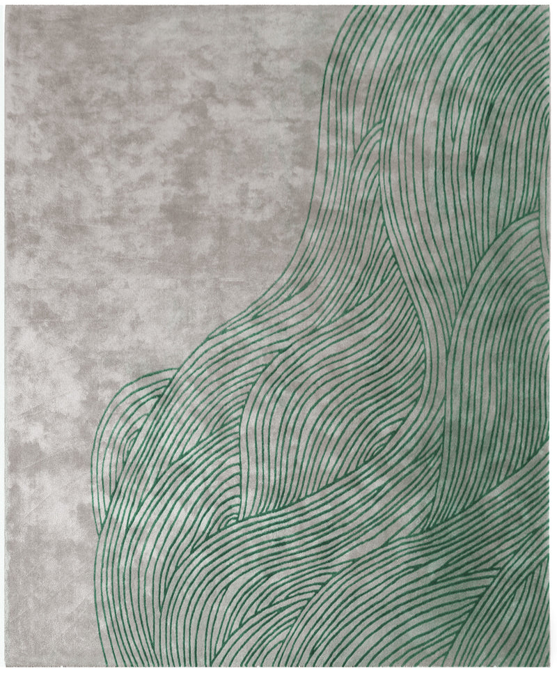 media image for Continua Laguna Hand Tufted Rug in Green design by Second Studio 246