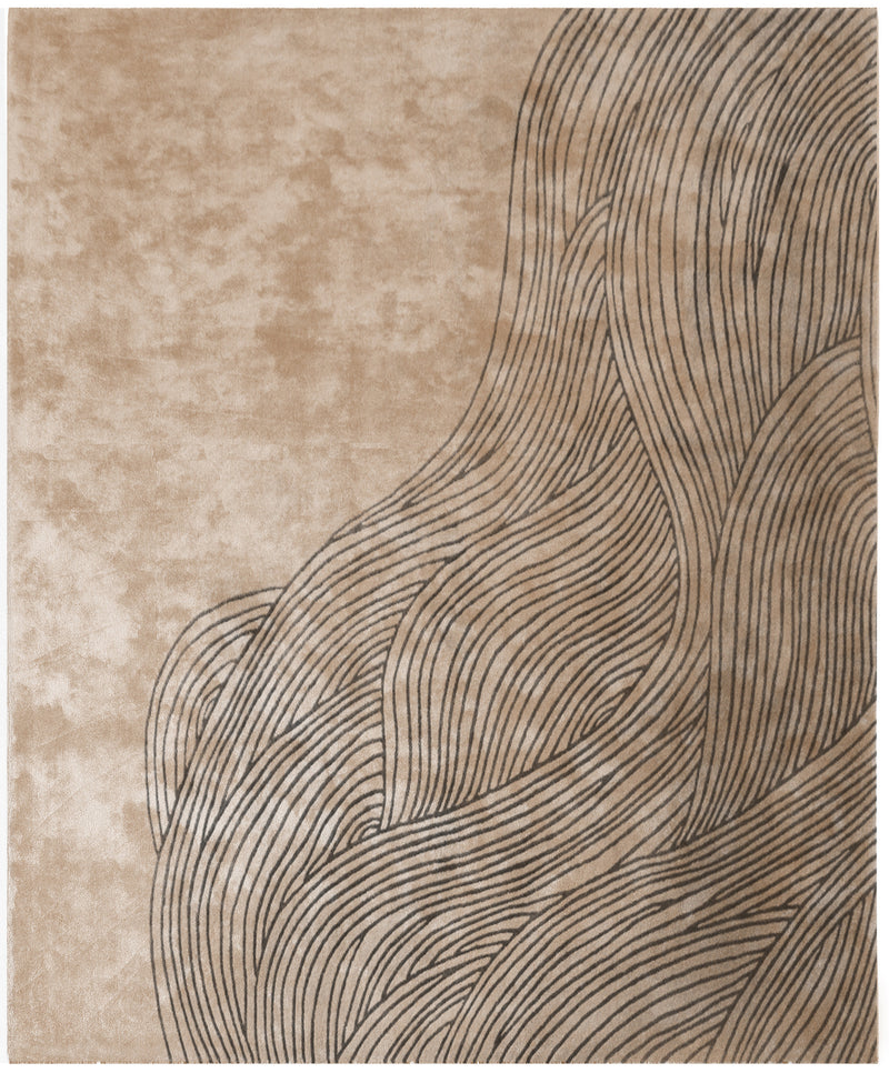 media image for Continua Laguna Hand Tufted Rug in Beige & Black design by Second Studio 225