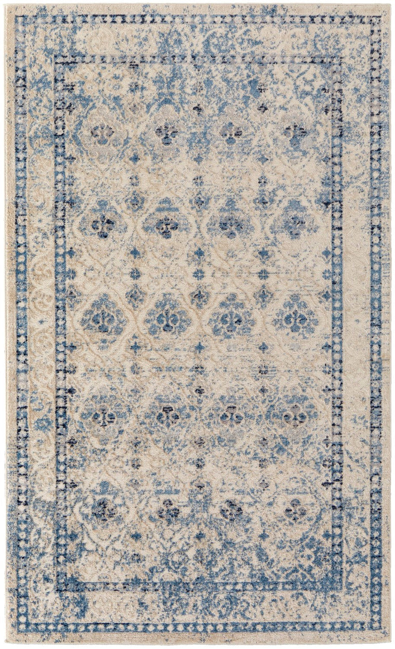 media image for wyllah traditional diamond blue ivory rug by bd fine cmar39k7bluivyc16 1 224