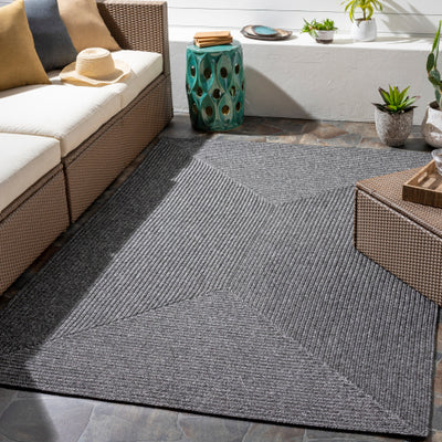 product image for Chesapeake Bay Indoor/Outdoor Charcoal Rug Roomscene Image 91