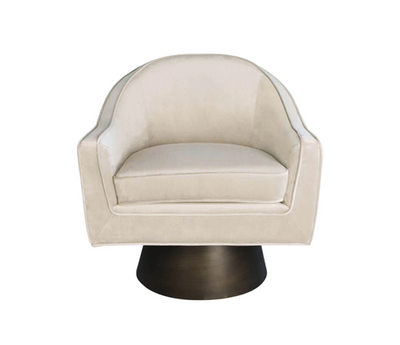 product image for Modern Swivel Chair with Bronze Base in Various Colors 48