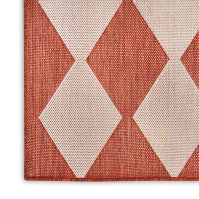 product image for Positano Indoor Outdoor Terracotta Geometric Rug By Nourison Nsn 099446938176 2 23